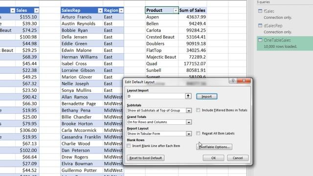 Excel Magic Trick 1413: Set Default Layout in a PivotTable (New in Excel 2016, Office 365) смотреть онлайн