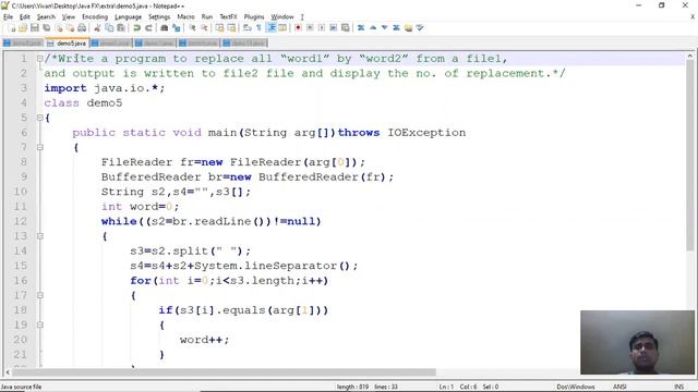 Lec 37 Java program of File Input Output continue смотреть онлайн