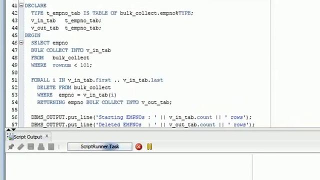 PL/SQL Tutorial : Using RETURNING INTO Clause in FORALL смотреть онлайн