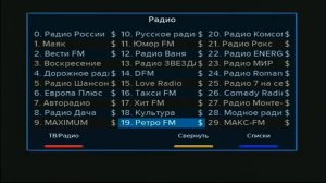 Радиостанции в «Триколор ТВ» (2017)