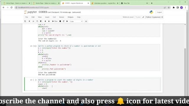 How to find digit count in a number by python || python interview questions смотреть онлайн