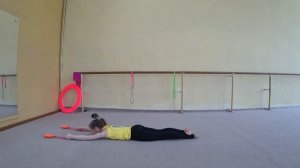 Художественная гимнастика "ОФП с булавами и резиной" для детей среднего и старшего возрастов