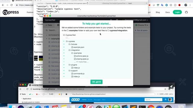 Cypress - Installation and Running sample script смотреть онлайн