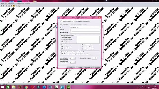 ИСУБД CronosPro, Урок 10: Разграничение прав доступа и установка паролей