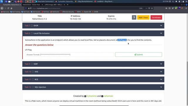 TryHackMe-Nahamstore Local File Inclusion (LFI) Task 8 смотреть онлайн