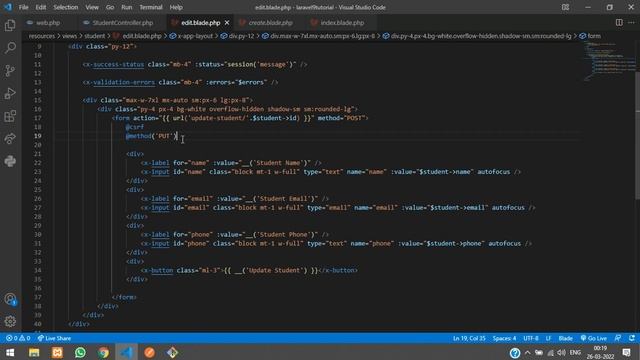 Laravel 9 Breeze CRUD 3: How to Edit and Update data in laravel 9 with Breeze Components смотреть онлайн