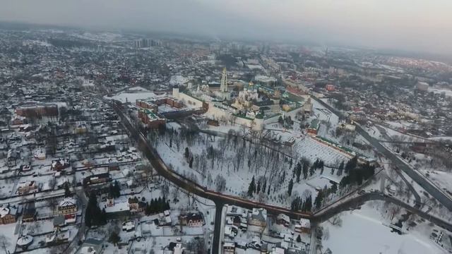 Полёт над городом Сергиев Посад смотреть онлайн