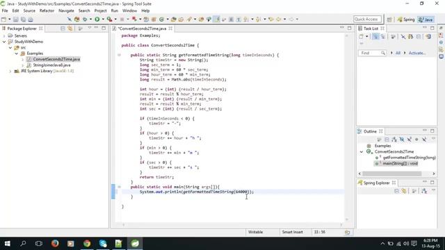 Java code to Convert Seconds to Hours, Minutes and Seconds смотреть онлайн