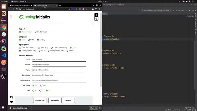 Spring Boot Project using Maven | IntelliJ | Run using terminal Linux (ubuntu) CLI | Java смотреть онлайн