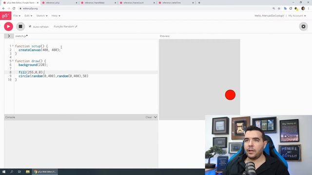 Função Random. Criando Coisas Aleatórias. Curso de Javascript com P5. Parte 12. смотреть онлайн