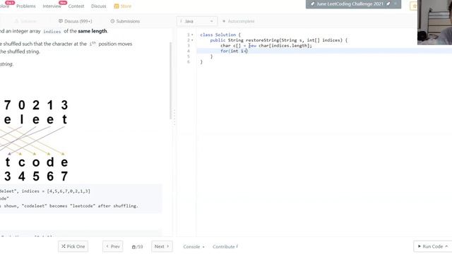 1528. Shuffle String | leetcode String Easy | Java смотреть онлайн