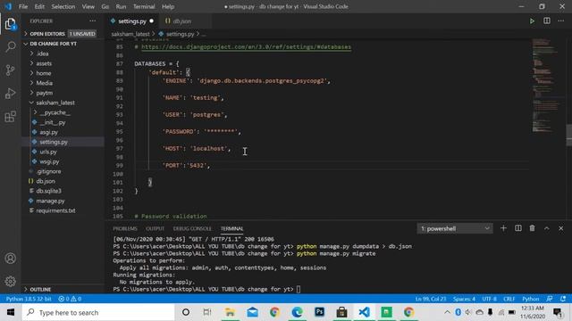 Changing Database in Django on Live website,no data loss||UNICODEERROR :encode 'utf-8' error fixed! смотреть онлайн