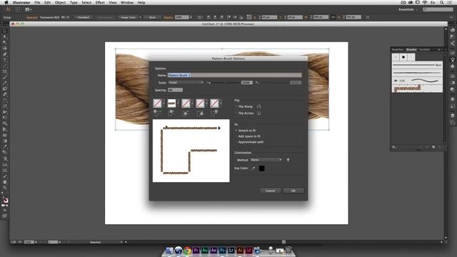 How to Make a Pattern Brush with Photoshop and Illustrator смотреть онлайн