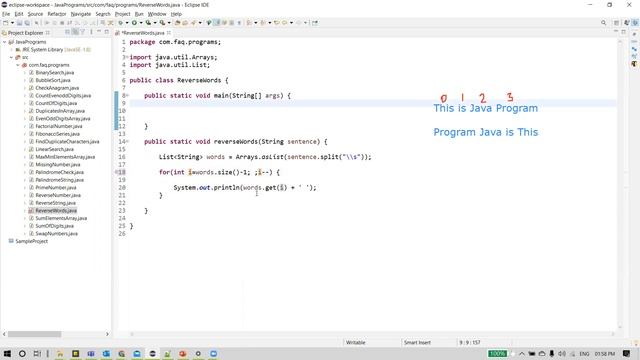 Important Java Program for Interviews 22: How to Reverse Words In A Given Sentence | 2 diff. method смотреть онлайн