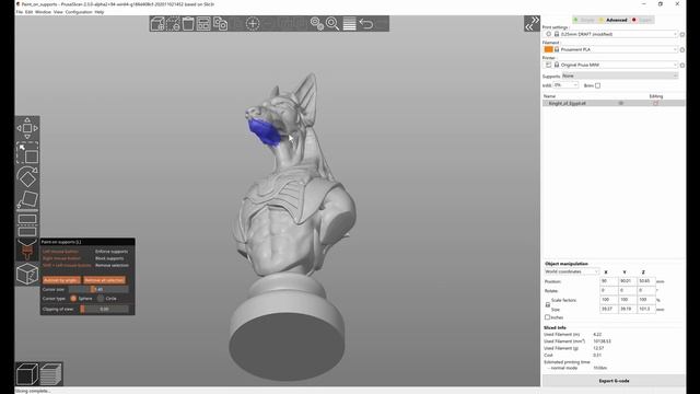 PrusaSlicer 2.3 - Paint on supports смотреть онлайн