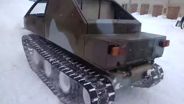 Самодельный гусеничный вездеход из ВАЗ 2108 и ВАЗ 2109 смотреть онлайн