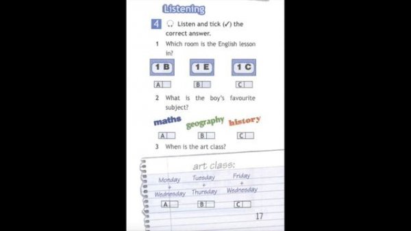 Spotlight 5 Workbook Audio Ex. 4, p. 17