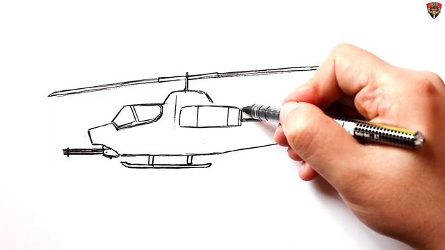 How to draw a army Helicopter Cobra | Drawing Tutorial смотреть онлайн