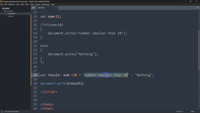 #10 JavaScript Ternary Operator | JavaScript Tutorial for Beginners смотреть онлайн