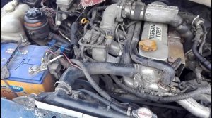 Nissan Mistral запуск на холодную двигателя тд 27т в -20 без подогрева