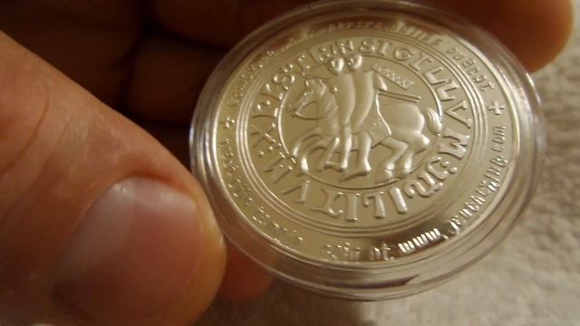 L Монета Масонська Жетон Токен Посріблена Coin Masonic Token Silver plated 20231025 смотреть онлайн