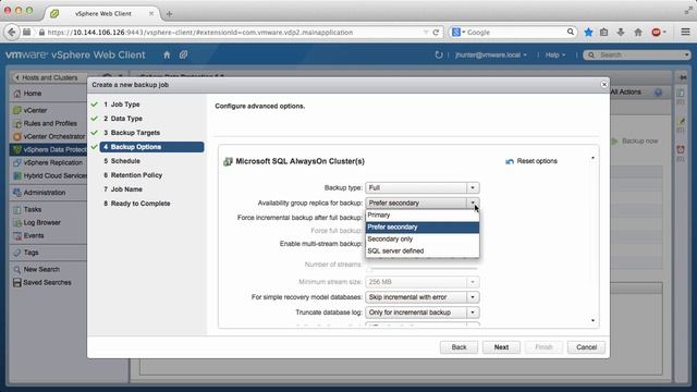 VMware vSphere Data Protection - Creating a SQL Server AlwaysOn Database Backup Job смотреть онлайн