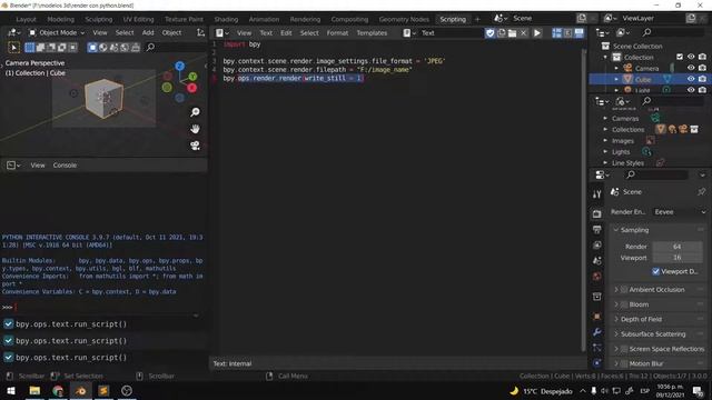 Aprende a Sacar un Render con Python en Blender смотреть онлайн