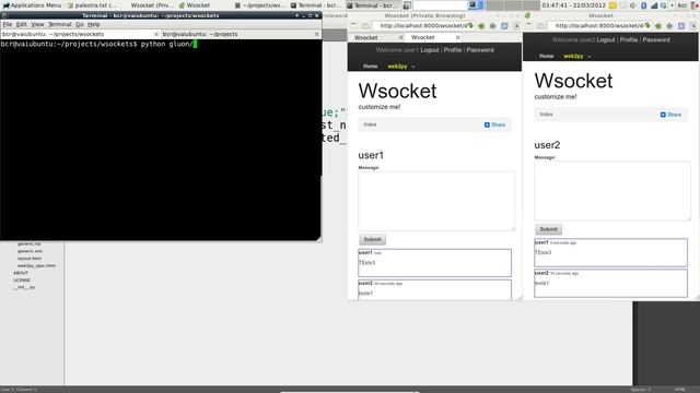 websockets com tornado, web2py, python, jquery 1280x720 смотреть онлайн
