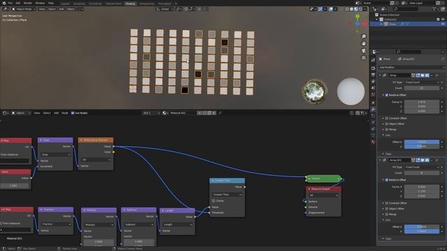 Random values in Array duplicates - Procedural Textures tutorial in Blender смотреть онлайн