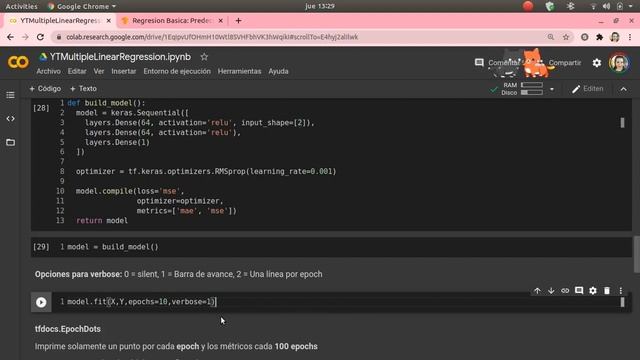 ? Ejemplo más sencillo: Regresión lineal múltiple con Keras Deep Learning | Red Neuronal | Python смотреть онлайн