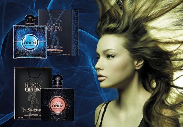 Ароматы Black Opium и Black Opium Intense YSL.