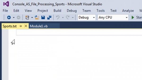 Create a text file in Visual Studio