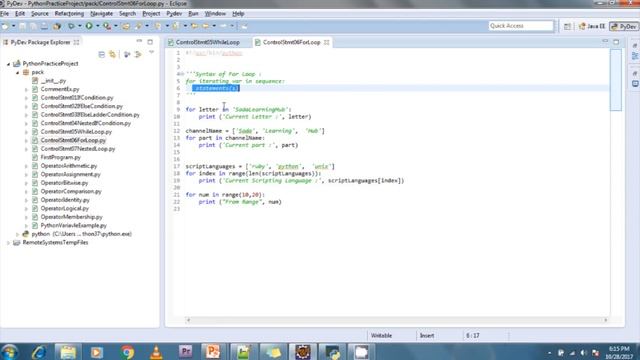 Lesson - 14 : Python3 - Python Flow Controls : for loop, while loop, do while смотреть онлайн