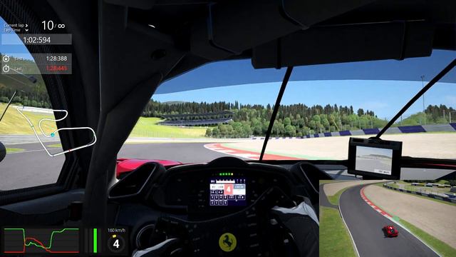 1:28:050 with Ferrari 488 GT3 at Red Bull Ring + SETUP - Assetto corsa смотреть онлайн