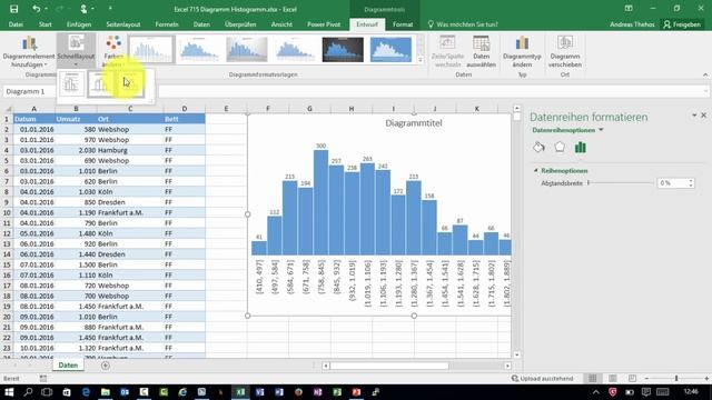 Excel 2016 - Histogramm смотреть онлайн