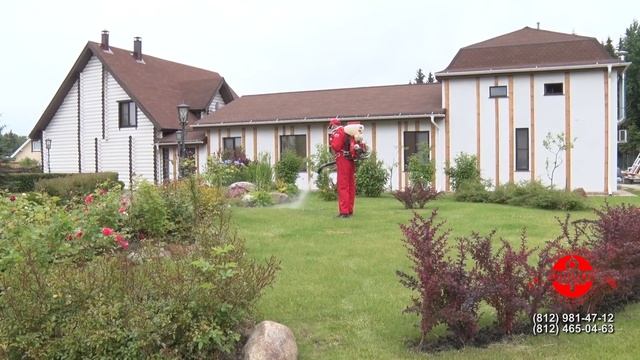 Обработка участка от клещей. Профессиональный видеообзор. смотреть онлайн