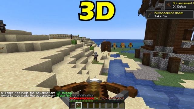 minecraft in 1D vs 2D vs 3D vs 4D vs 5D смотреть онлайн