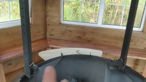 Гриль тёплая беседка строительство и тест #1