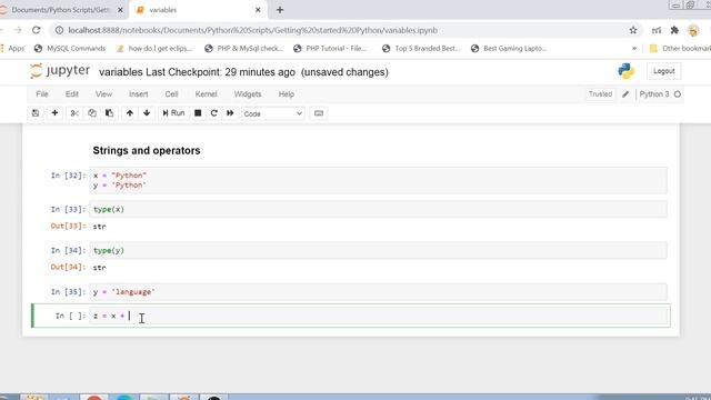 Python Variables смотреть онлайн