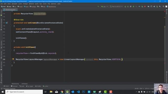 android development course lesson (5) recycler view model смотреть онлайн