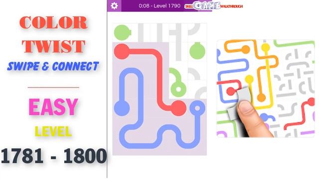 Color Twist Swipe & Connect | EASY | Level 1781 - 1800 Walkthrough | SkillGameWalkthrough смотреть онлайн
