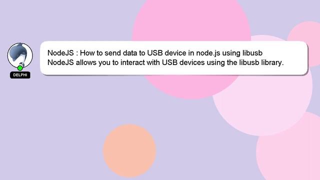 NodeJS : How to send data to USB device in node.js using libusb смотреть онлайн