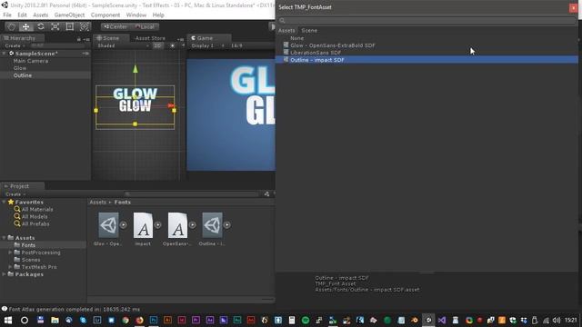 Text effects: Glow, outline & drop shadow - real time formatting [Unity 2018 beginner tutorial] смотреть онлайн