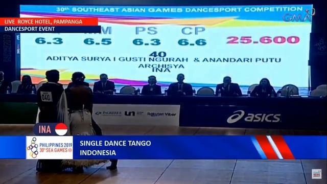 SEA Games 2019 - Dancesport | Single Dance Tango All Dancers - Standard Discipline смотреть онлайн