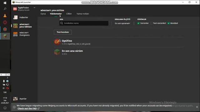 Minecraft Launcher ve Tlauncher Optifine kurma indirme 1.16.5 1.17 1.17.1 смотреть онлайн