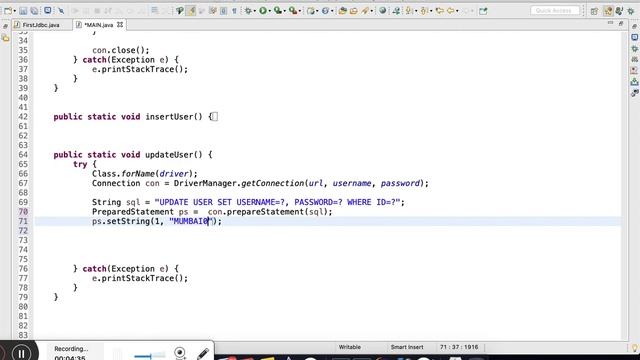 3. Java Database Connectivity Update and Delete Record from table. смотреть онлайн