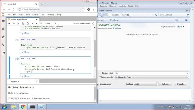 Clicking and picking with JupyterLab RobotKernel WIP support for robotframework-whitelibrary смотреть онлайн