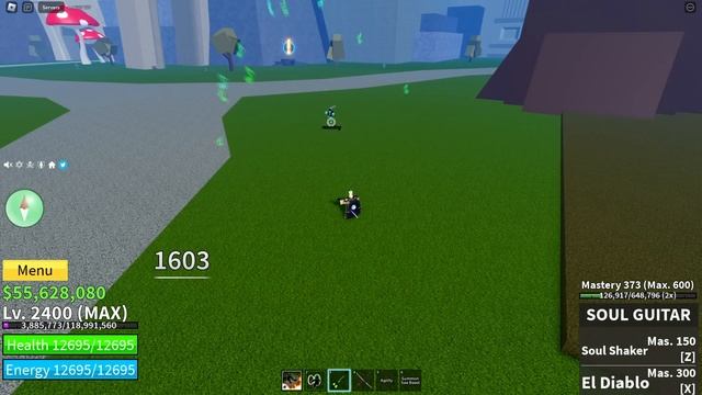 Soul Guitar Showcase In Blox Fruits!