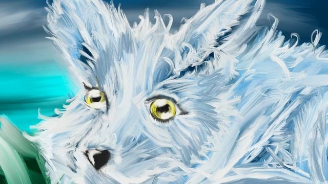 Painting a white wolf time lapse смотреть онлайн