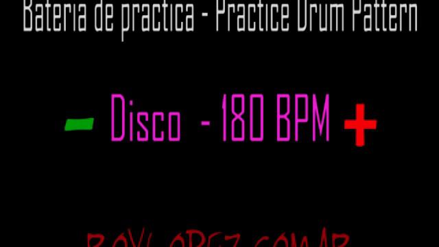 Bateria de practica / Practice Drum Pattern - Disco - 180 BPM смотреть онлайн
